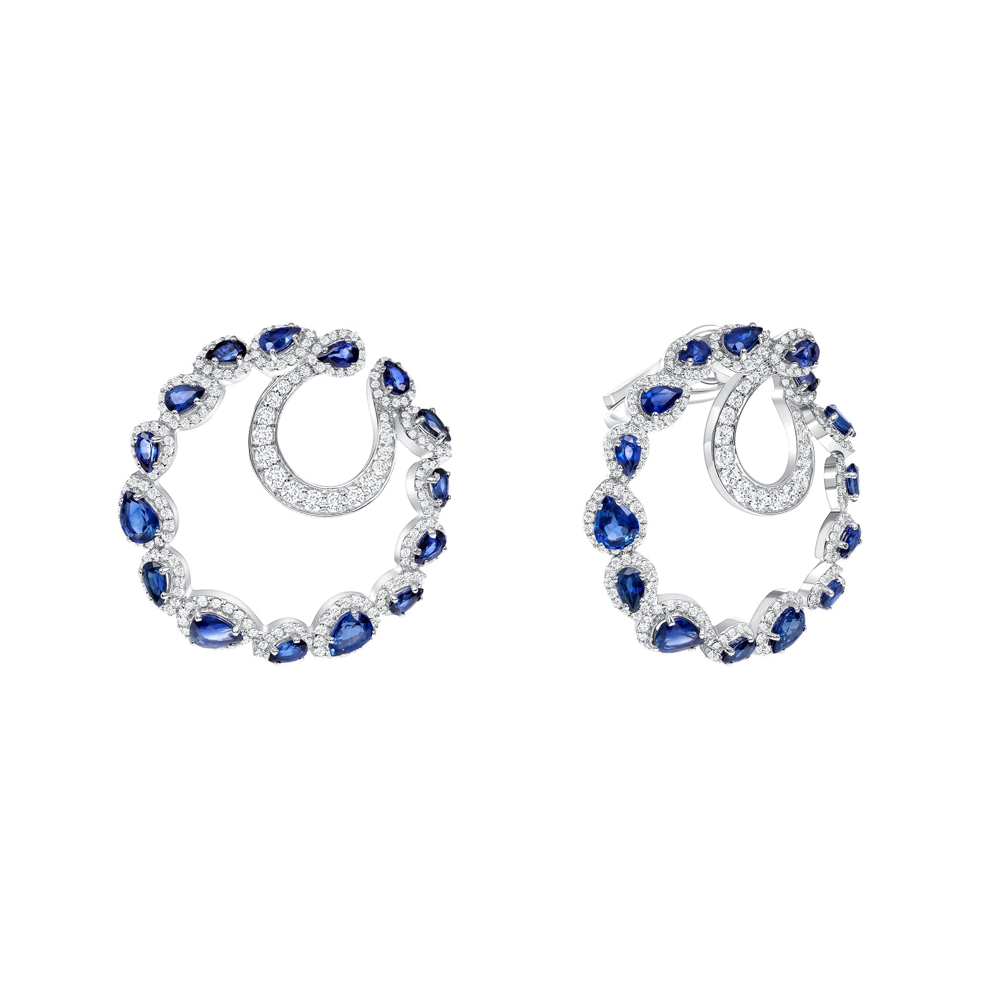 Sapphire & Diamond Duo Hoop Earrings – YESSAYAN.com