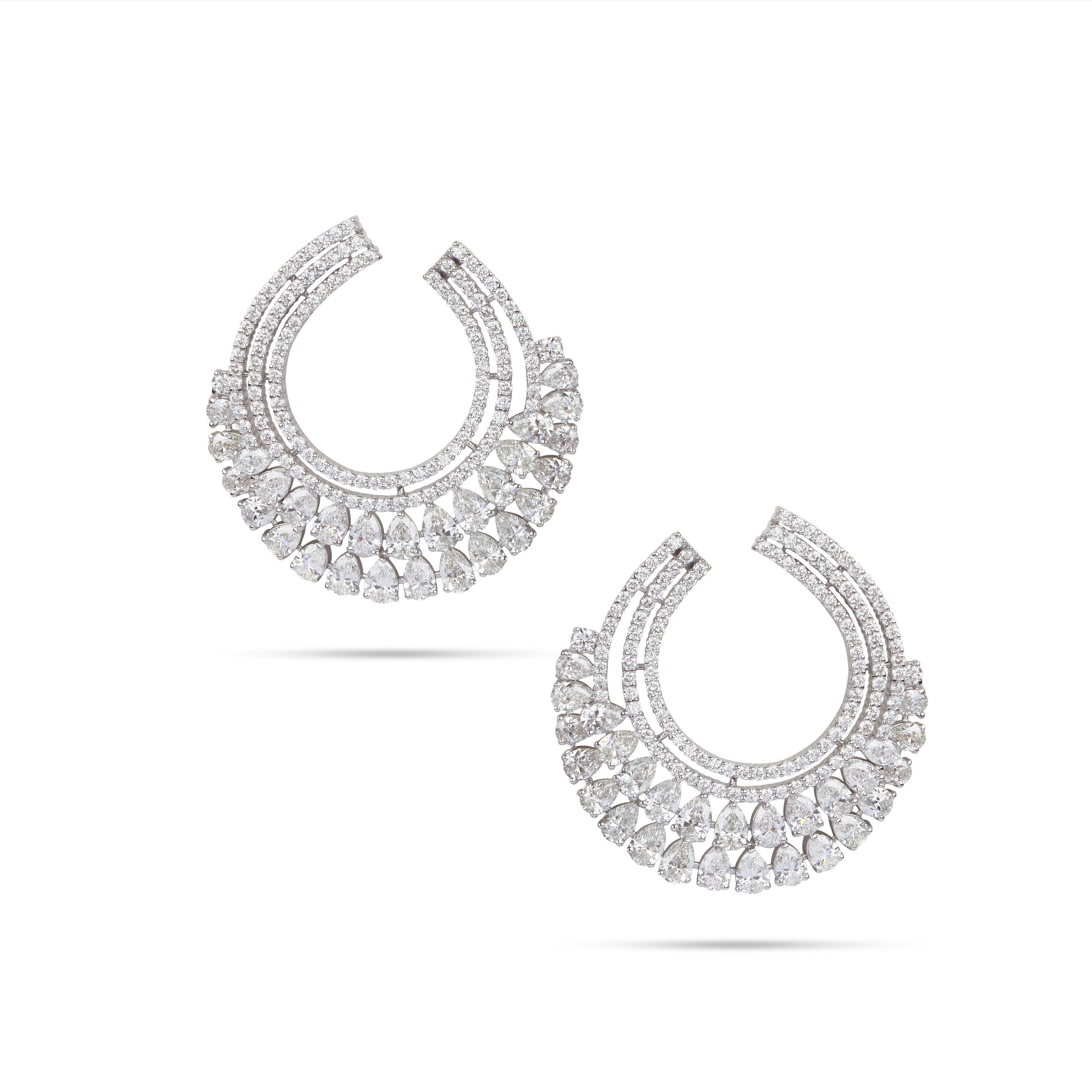 Earrings Online: Diamond Dangling Hoop Earrings | Jewellery Design ...
